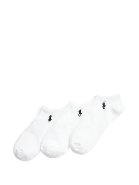 Polo Ralph Lauren Pony-embroidered ankle socks (set of three) White 455682746002