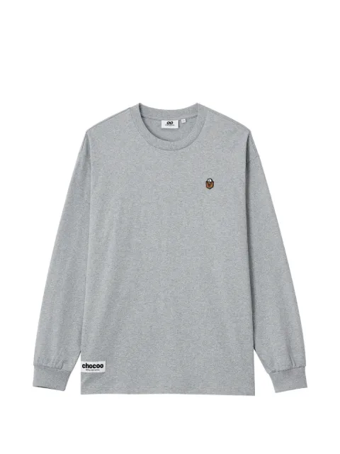 CHOCOOLATE long-sleeved embroidered T-shirt Grey B1XLTM00772X
