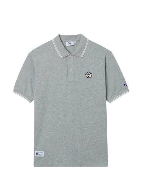 CHOCOOLATE appliqué-trim polo shirt Grey B1XPOM00778X