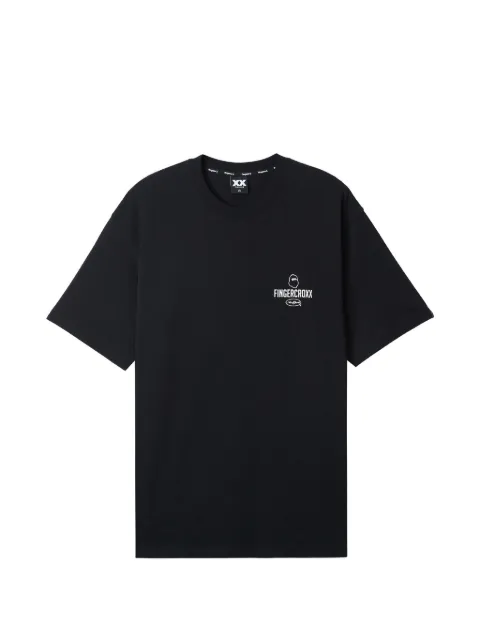 FINGERCROXX logo-print T-shirt Black FFXTEM01319X