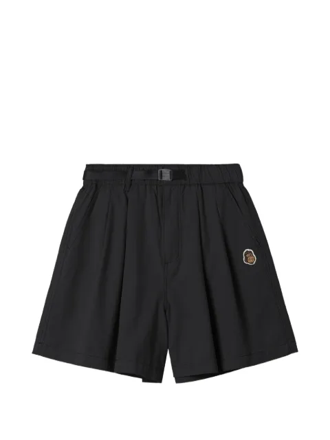 FINGERCROXX belted pleated shorts Black FFXSPW01362X