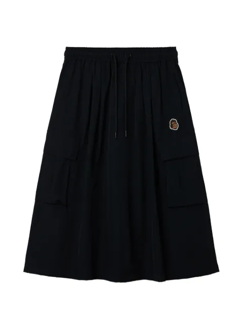 FINGERCROXX drawstring A-line skirt Black FFXSKW01375X