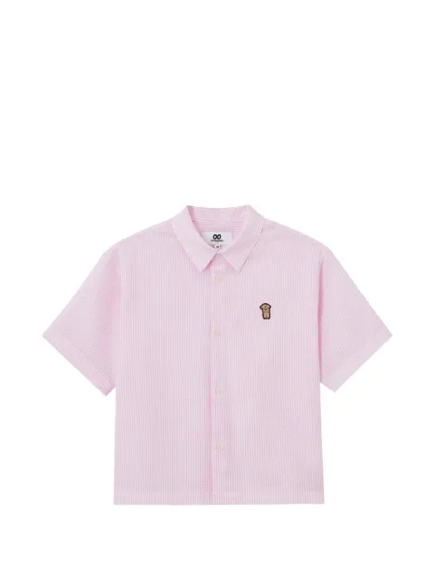 CHOCOOLATE short-sleeved striped shirt Pink B1XSRW01072X