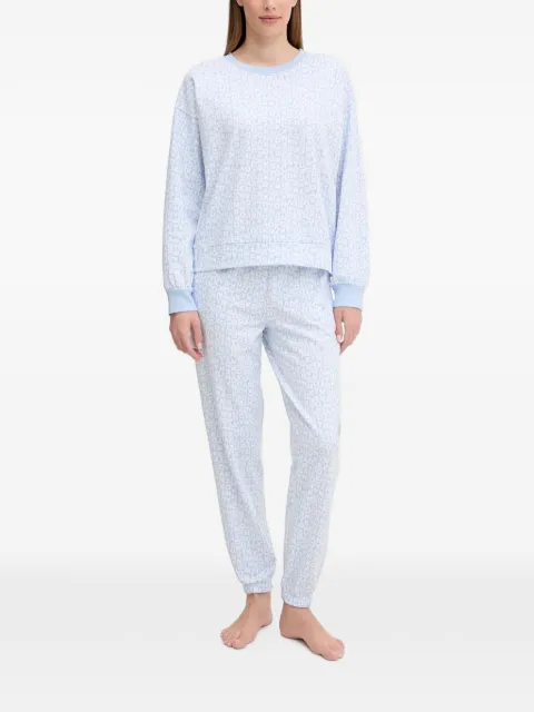 DKNY logo-print drawstring track pants Blue YI80094