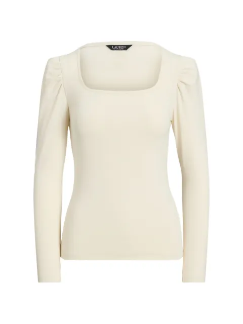 Lauren Ralph Lauren puffed-sleeve square T-shirt Neutrals 200951712003
