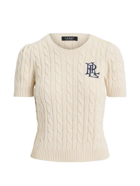 Lauren Ralph Lauren cable-knit T-shirt Neutrals 200888721012