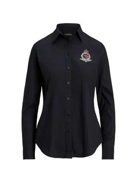 Lauren Ralph Lauren button embellished shirt Black 200955258002