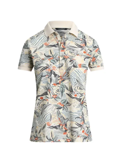 Lauren Ralph Lauren printed polo top Neutrals 200963938