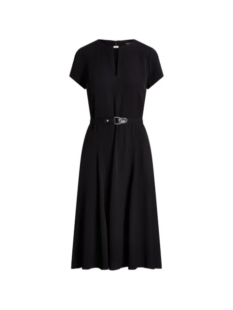 Lauren Ralph Lauren cut-out belted midi dress Black 250909382001