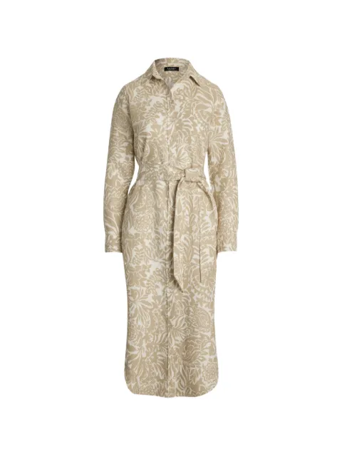 Lauren Ralph Lauren floral-pattern midi shirt dress Neutrals 200970715