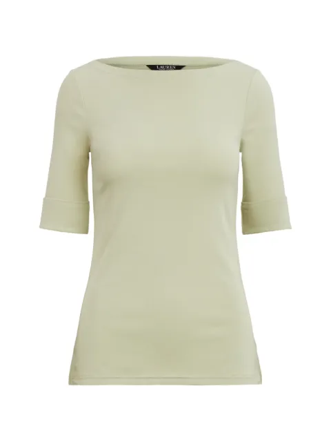 Lauren Ralph Lauren cuffed boat-neck top Green 200654963134