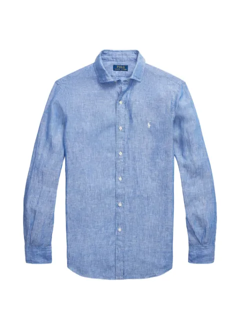 Polo Ralph Lauren logo-embroidered button-down shirt Blue 710874256001
