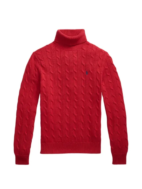 Polo Ralph Lauren cable-knit roll-neck sweater Red 710956468003