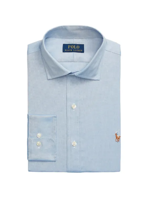 Polo Ralph Lauren embroidered-logo cotton shirt Blue 712915167001