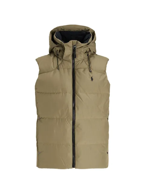 Polo Ralph Lauren hooded quilted gilet Brown 710969642003