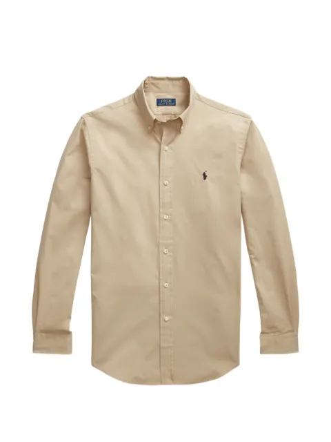 Polo Ralph Lauren embroidered-logo button-down shirt Neutrals 710818104004