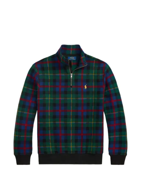 Polo Ralph Lauren tartan-pattern quarter-zip sweater Green 710952264001