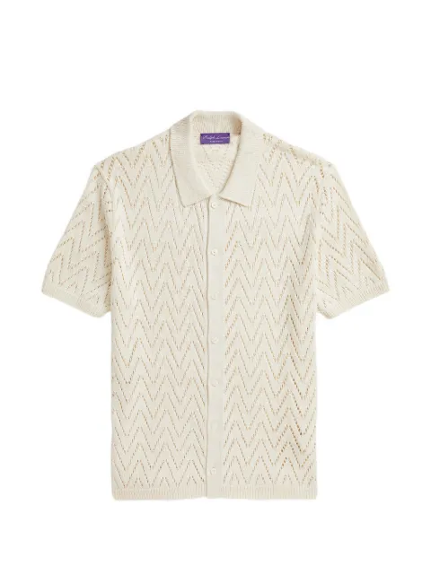 Polo Ralph Lauren open-knit shirt Neutrals 790963441001