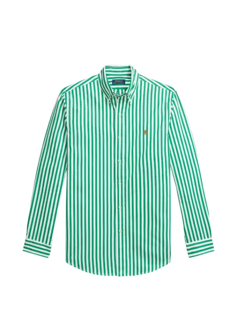 Polo Ralph Lauren striped logo-embroidered shirt Green 710945056007