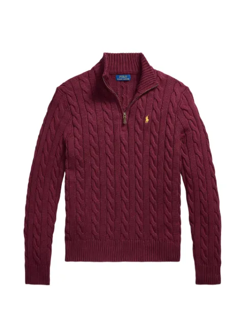 Polo Ralph Lauren cable-knit quarter-zip sweater Red 710919213022