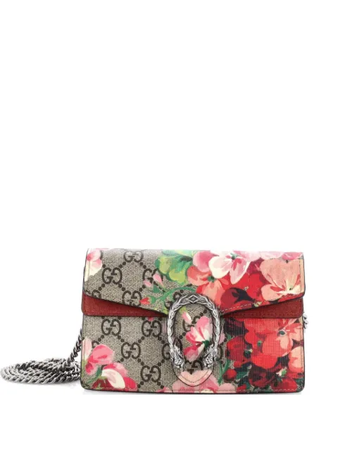 Gucci Pre-Owned Dionysus Bag Blooms Print GG Coated Canvas Super Mini crossbody bag Brown DK5LFM7VVB6HOVDA