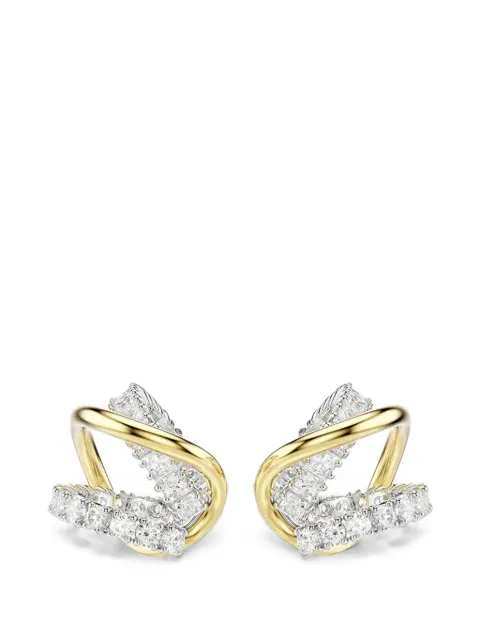 Swarovski Hyperbola crystal-embellished twist ear cuffs Gold 5742842