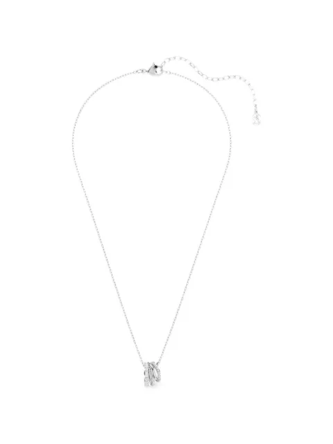 Swarovski Hyperbola crystal-embellished interlocking-ring necklace Silver 5737064