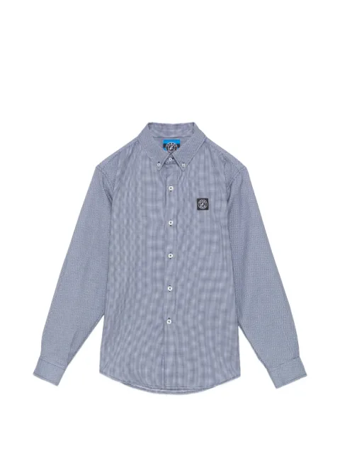 SPORT b. by agnès b. logo-patched checked shirt Blue C700QI4P