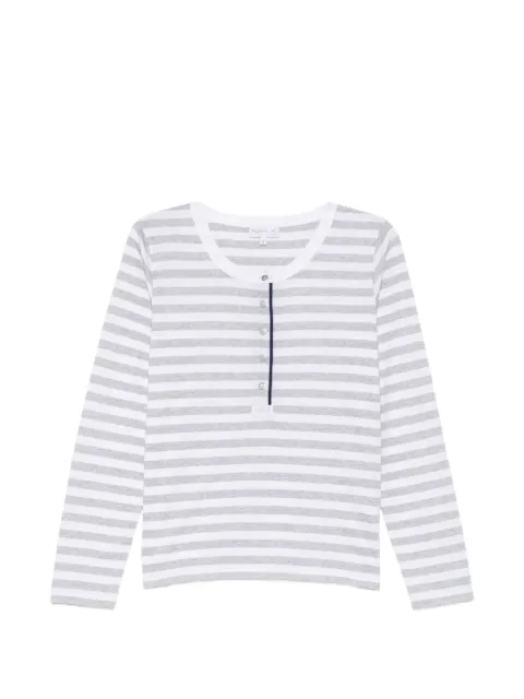 agnès b. striped cotton T-shirt White EBS8JEH2