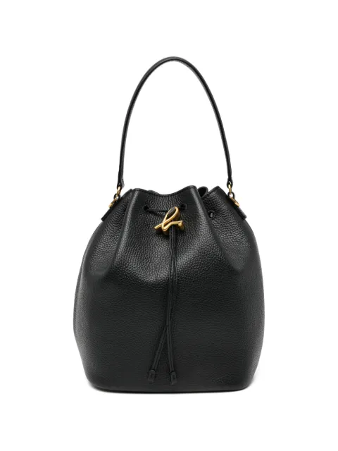 agnès b. drawstring leather bucket bag Black P839VCZ1