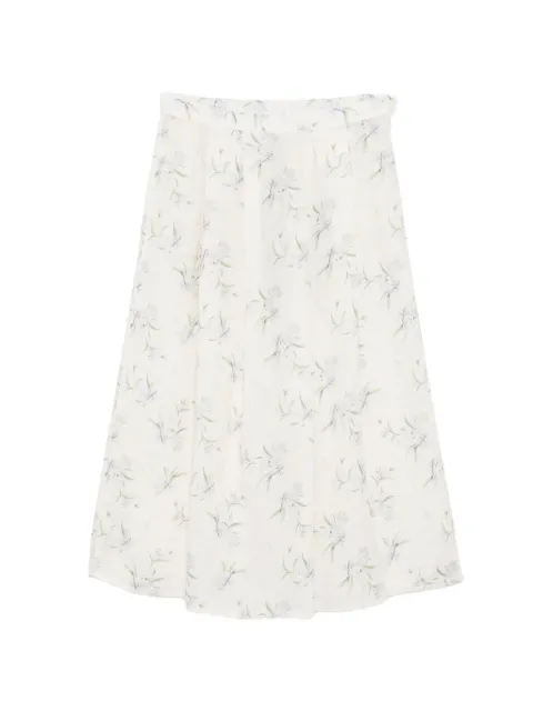 agnès b. Ginette midi skirt Neutrals O859IDW6