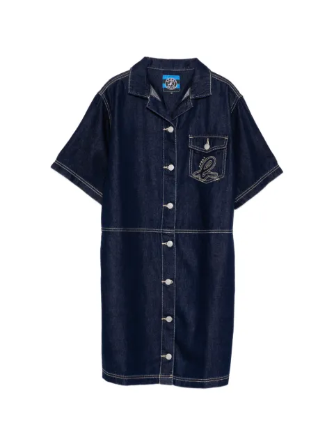 SPORT b. by agnès b. logo-embroidered denim shirt dress Blue R570QUC6