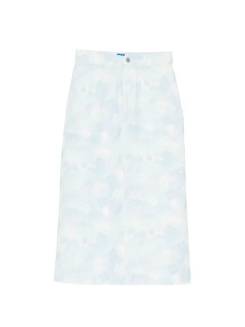 SPORT b. by agnès b. floral midi skirt Blue K316QI4Q