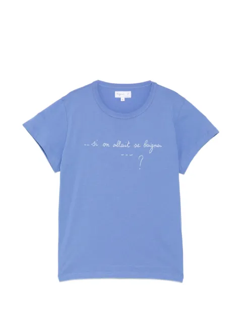 agnès b. BRANDO COTTON T-SHIRT Purple 2653SFQ7