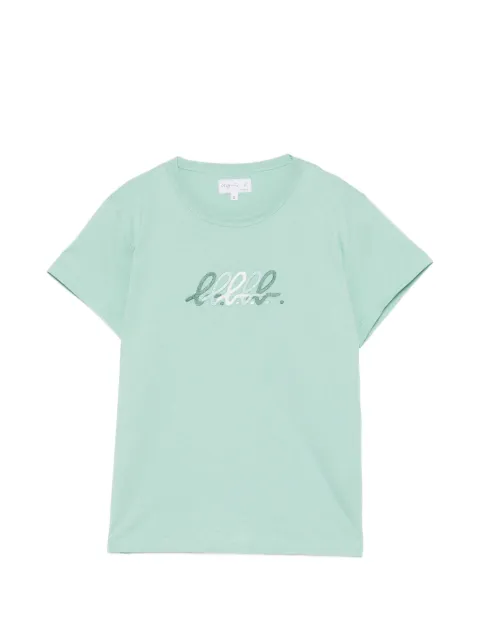 agnès b. logo-print T-shirt Green 2653K403