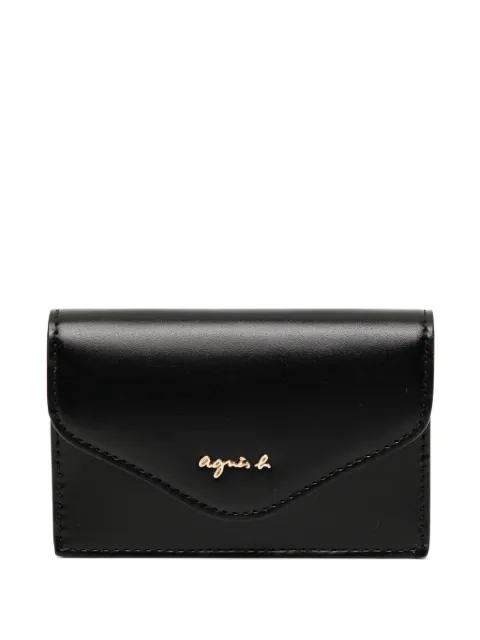 agnès b. Ava leather card case wallet Black P941VCZ7