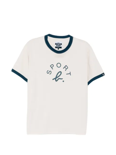 SPORT b. by agnès b. logo-print ringer T-shirt Pink 1409QF5X