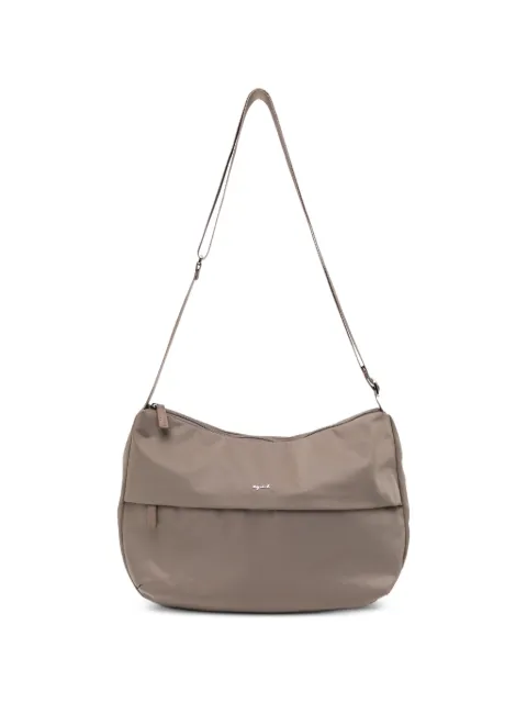 agnès b. logo-embossed shoulder bag Brown N563VN01