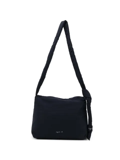 agnès b. logo-print shoulder bag Blue P857VNU8