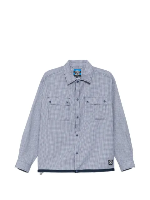 SPORT b. by agnès b. logo-patched checked shirt Blue C710QI4P