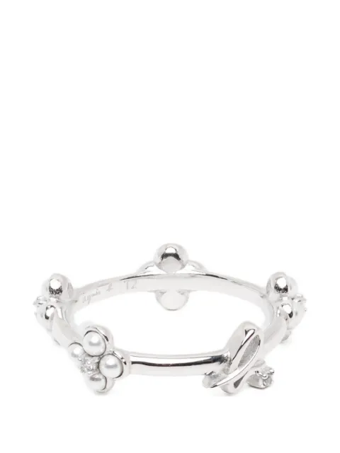 agnès b. Double Bloom ring Silver RG97H922
