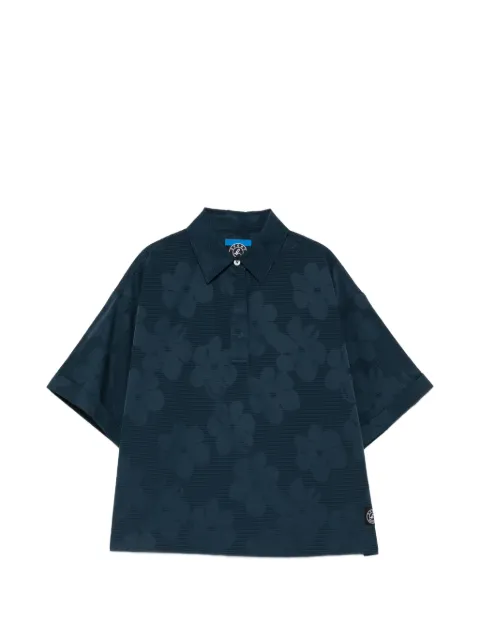 SPORT b. by agnès b. Seersucker polo shirt Blue C716QI4R