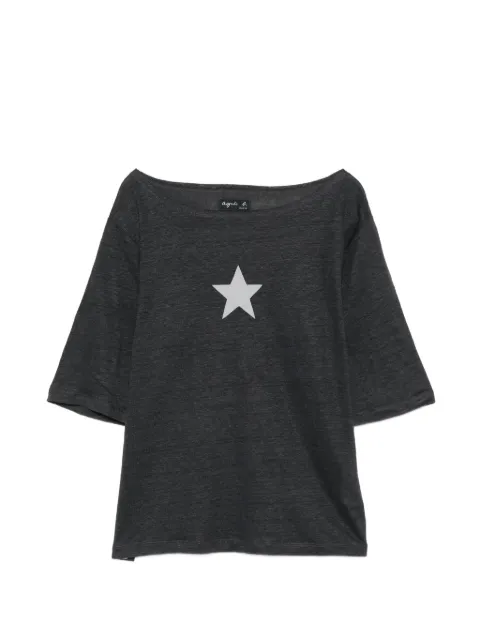 agnès b. star-print T-shirt Grey ECL6ST69
