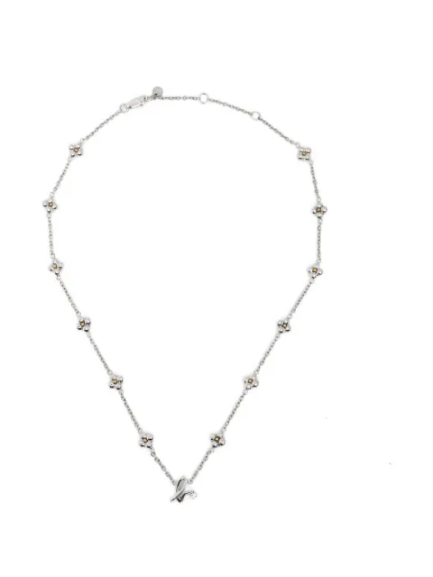 agnès b. Double Bloom necklace Silver NJ38H922