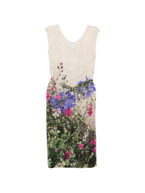 agnès b. floral-print midi dress Neutrals QG95JGF3