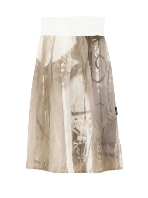 agnès b. floral-print midi skirt Neutrals O671NY07