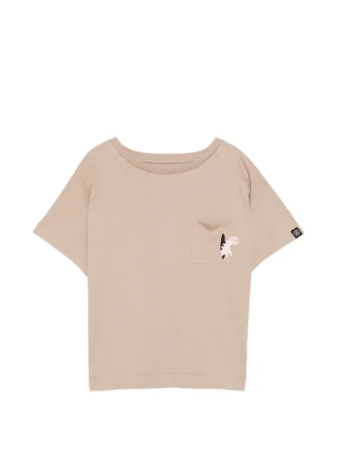 SPORT b. by agnès b. chest-pocket embroidered-detail T-shirt Neutrals 1593QF6W