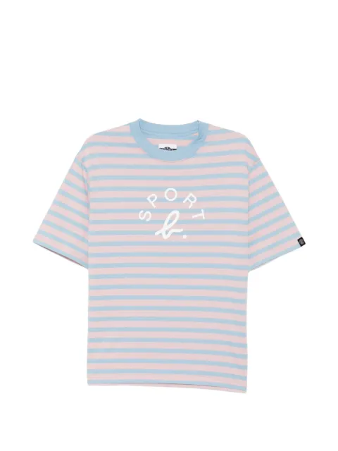 SPORT b. by agnès b. striped logo-print T-shirt Blue 1699QF5X