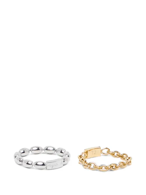agnès b. Afterglow rings Silver RH05H922
