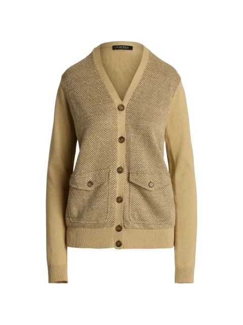 Lauren Ralph Lauren herringbone pocket cardigan Neutrals 200963645